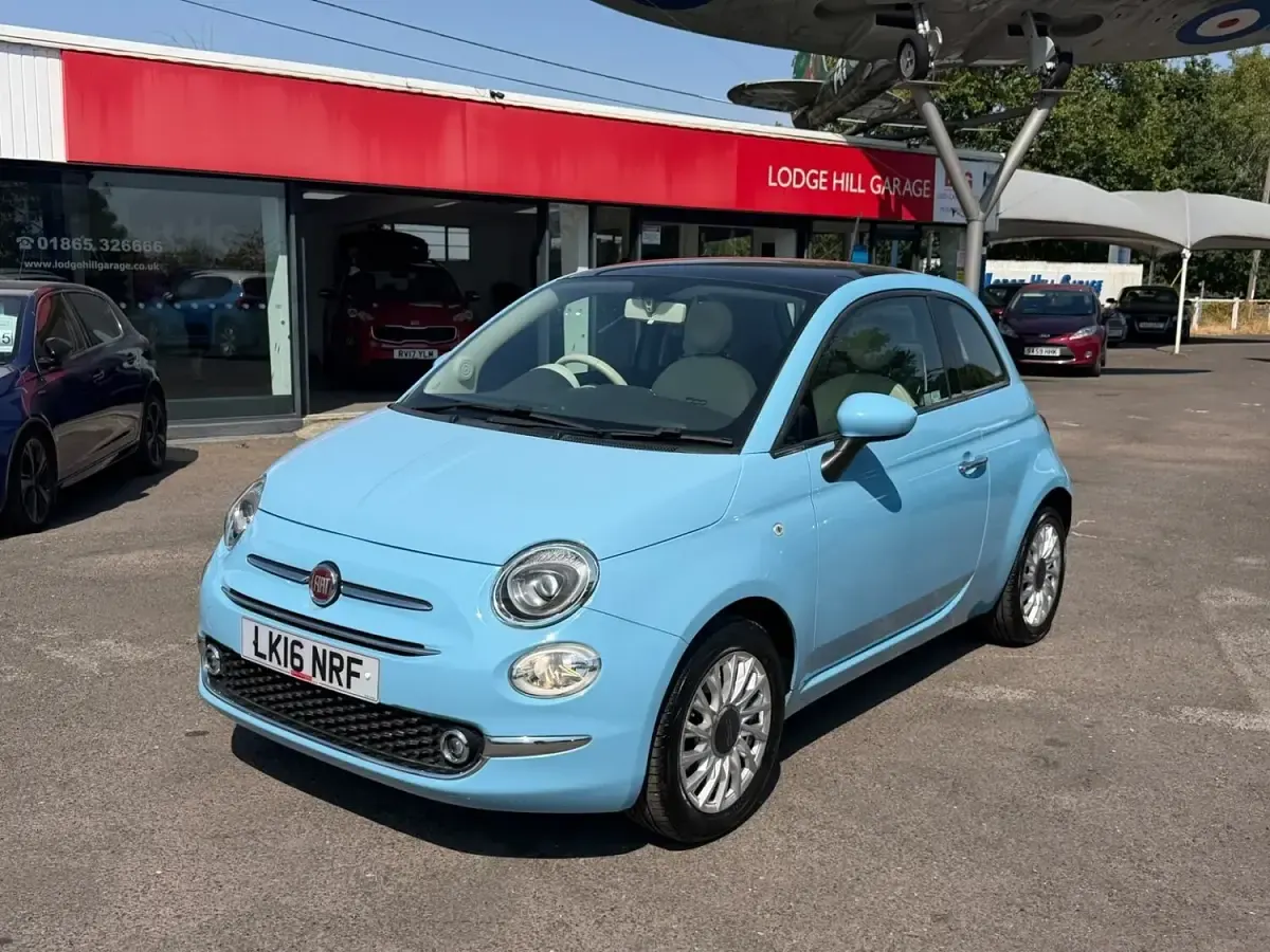 Used Fiat 500 Lounge 69 HP (50 kW) 2016 Blue Hatchback
