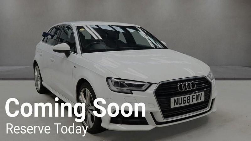 Used Audi A3 Sportback S-Line 116 HP (85 kW) 2018 White Hatchback