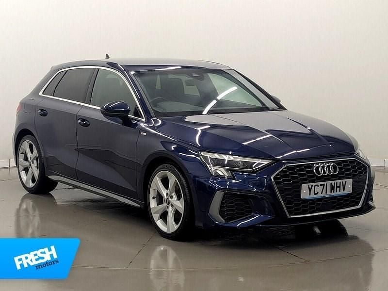 Used Audi A3 S-Line 2021 Blue Hatchback