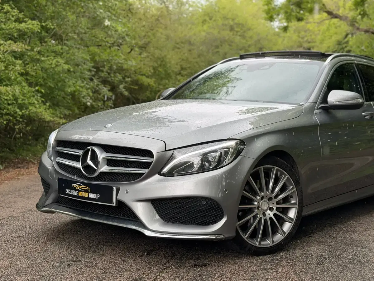 Used Mercedes C220 AMG Line Premium 170 HP (125 kW) 2015 Silver Estate