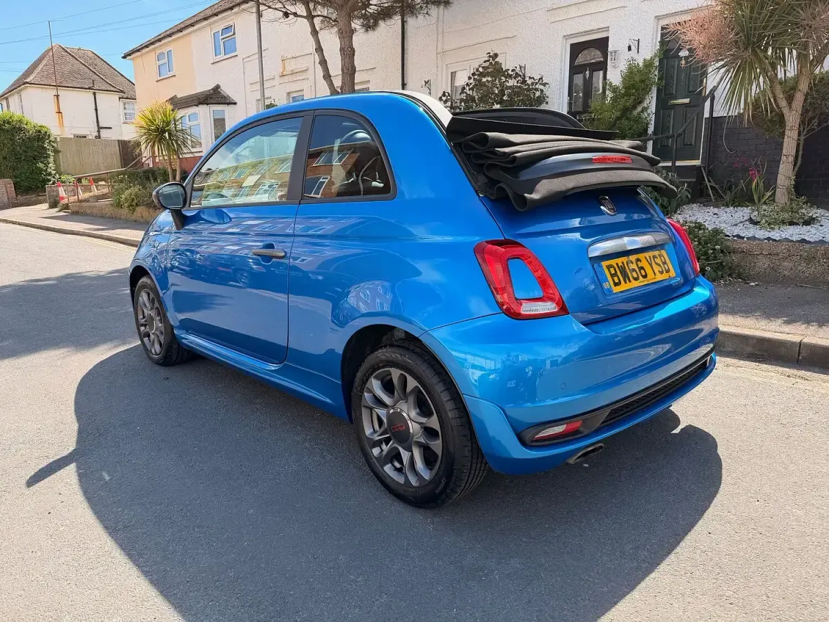 Used Fiat 500C S 69 HP (50 kW) 2017 Blue Cabriolet