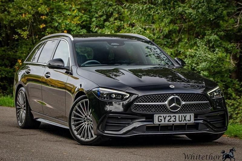 Black Used 2023 Mercedes C220 AMG Line Premium Estate | £31,750 (Fair price) - Image 1/1