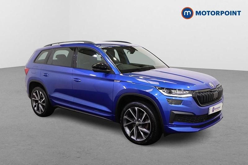 Blue Used 2022 Skoda Kodiaq SportLine SUV | £28,549 (Fair price) - Image 1/4
