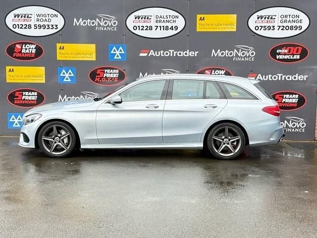 Used Mercedes C220 AMG line 170 HP (125 kW) 2018 Silver Estate