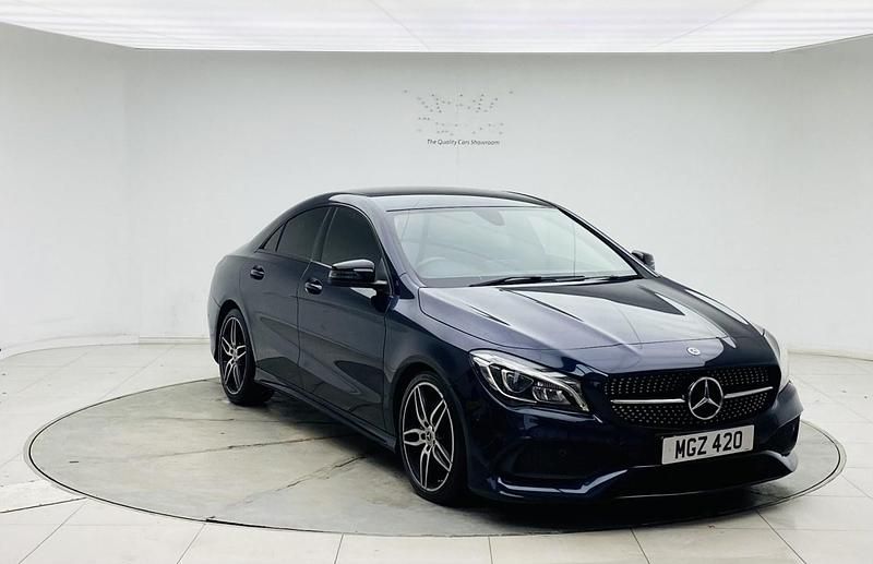 Used Mercedes CLA220 AMG line 177 HP (130 kW) 2018 Blue Sedan
