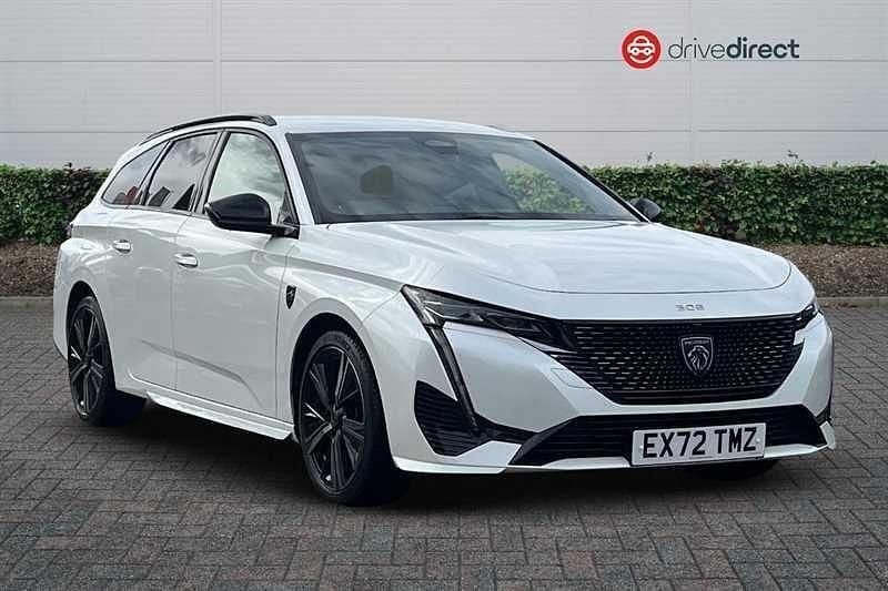 Pearl white Used 2022 Peugeot 308 Premium Estate | £19,041 (Fair price) - Image 1/4