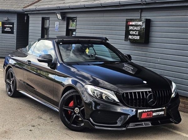 Black Used 2017 Mercedes C220 AMG line Cabriolet | £17,489 (Fair price) - Image 1/1