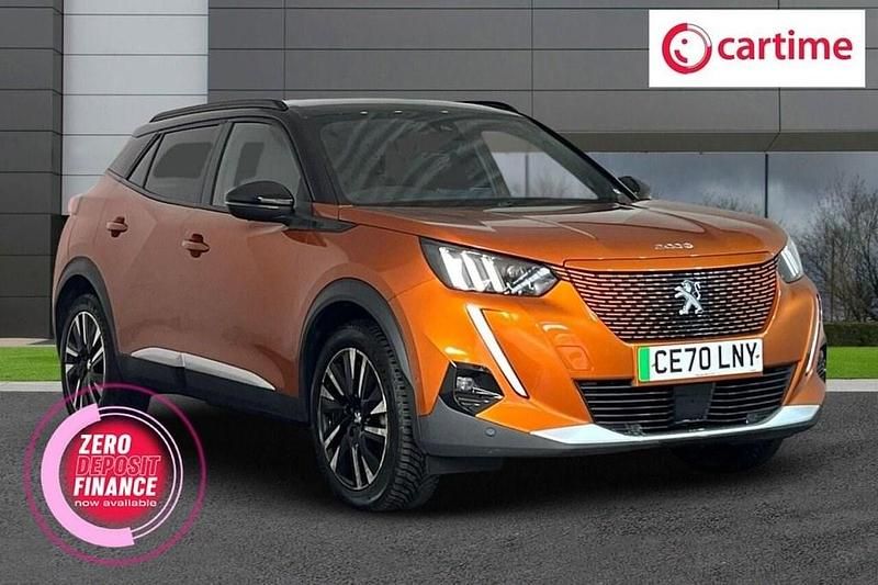 Orange Used 2021 Peugeot e-2008 GT-line SUV | £11,918 (Fair price) - Image 1/4