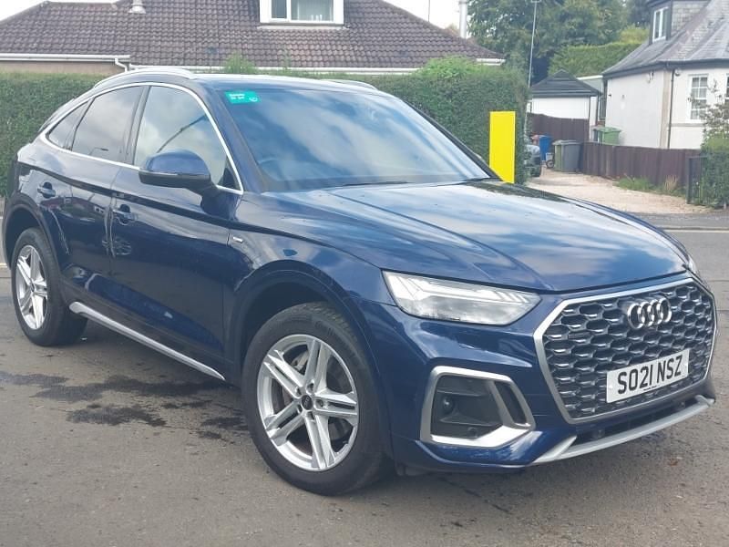 Blue Used 2021 Audi Q5 S-Line SUV | £32,498 (A bit pricey) - Image 1/4