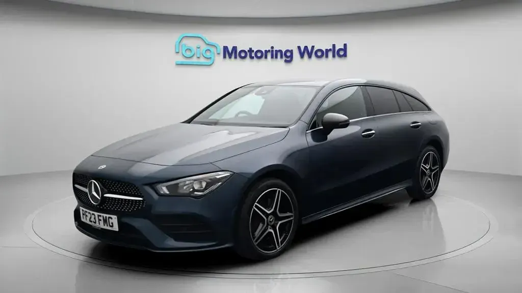 Used Mercedes CLA250e Shooting Brake AMG line 2023 Blue Estate