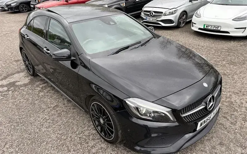 Used Mercedes A200 AMG Line Premium Plus 136 HP (100 kW) 2017 Black Hatchback