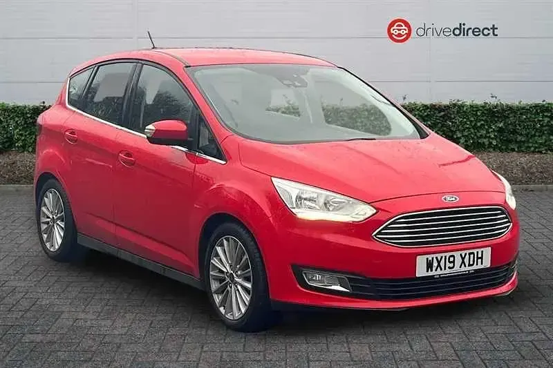 Begagnad Ford C-MAX Titanium 125 HK (91 kW) 2019 Röd Minibuss