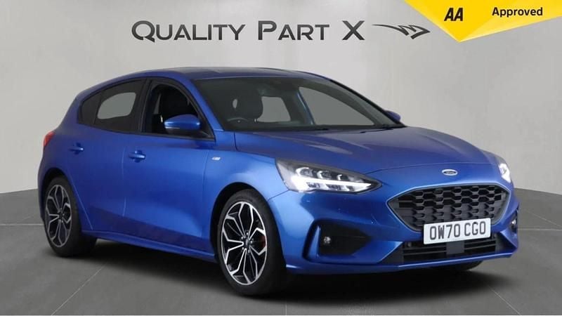 Blue Used 2021 Ford Focus ST-Line X Hatchback | £12,675 (Good price) - Image 1/4