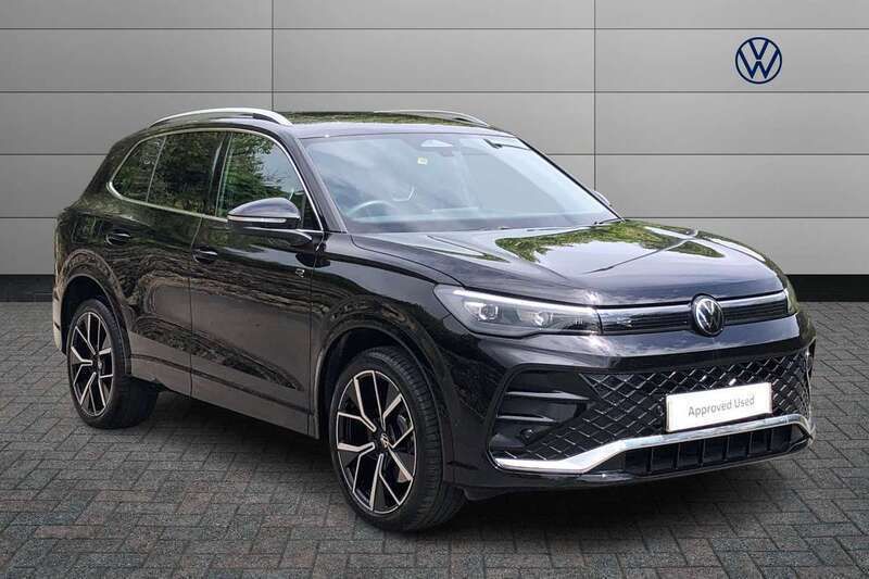 Black Used 2024 VW Tiguan R-line SUV | £35,474 (Expensive) - Image 1/4