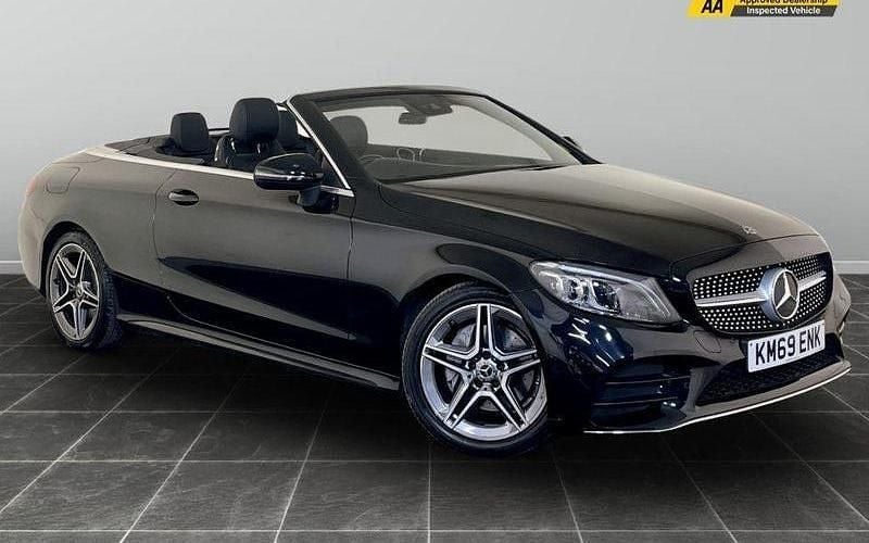 Black Used 2019 Mercedes C220 AMG Line Premium Cabriolet | £21,495 (Fair price) - Image 1/2