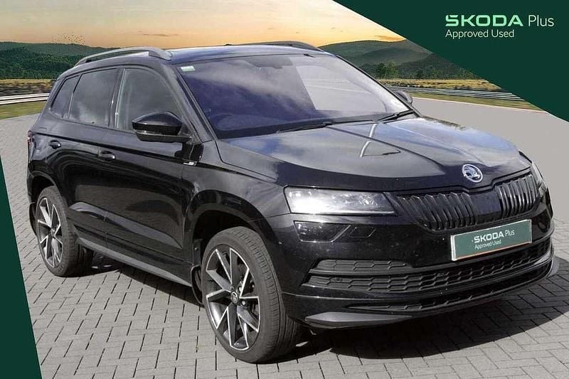 Black Used 2020 Skoda Karoq SportLine SUV | £20,960 (Fair price) - Image 1/4
