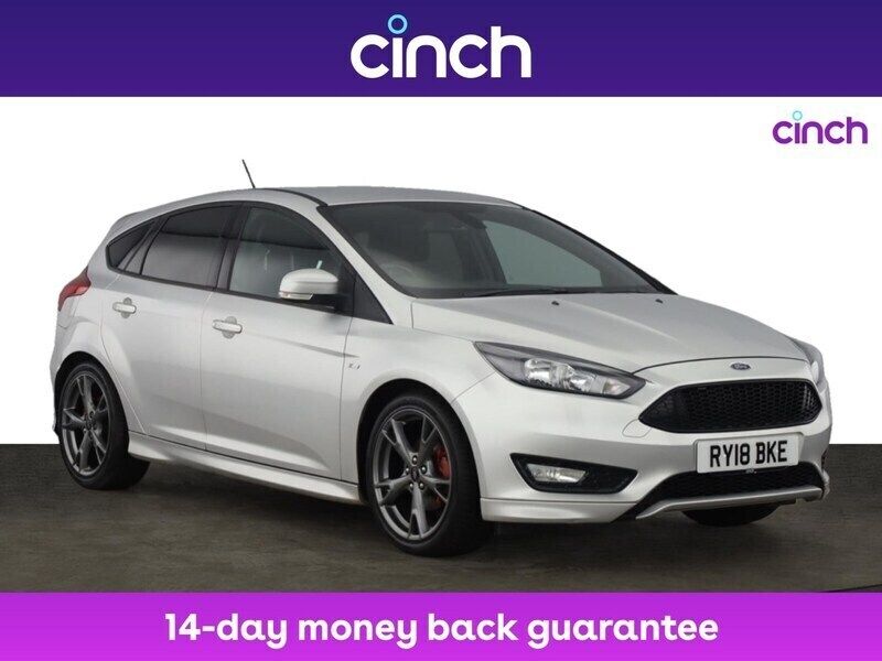 Silver Used 2018 Ford Focus ST-Line X Hatchback | £9,599 (Good price) - Image 1/3
