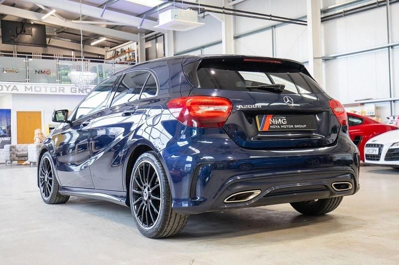 Used Mercedes A200 AMG line 136 HP (100 kW) 2017 Blue Hatchback