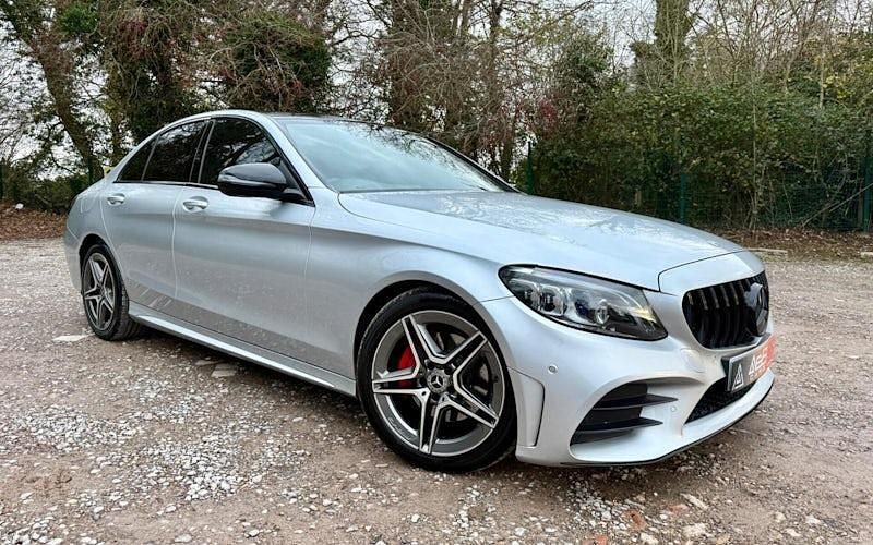 Used Mercedes C200 AMG Line Premium 198 HP (145 kW) 2019 Silver Sedan