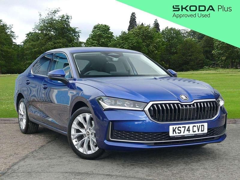Blue Used 2024 Skoda Superb SE L Hatchback | £29,995 (Expensive) - Image 1/3