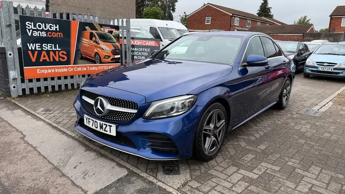 Used Mercedes C200 AMG Line Premium 2020 Blue Sedan