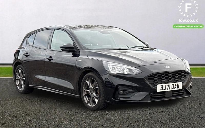 Black Used 2021 Ford Focus ST-Line Hatchback | £11,899 (Good price) - Image 1/3