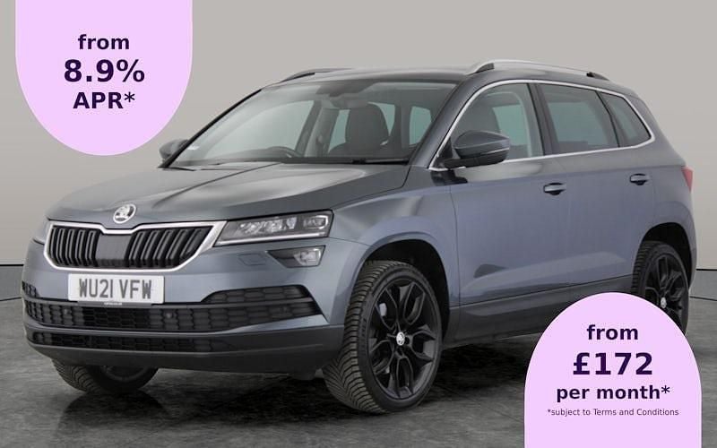 Grey Used 2021 Skoda Karoq SE L SUV | £13,474 (Good price) - Image 1/2