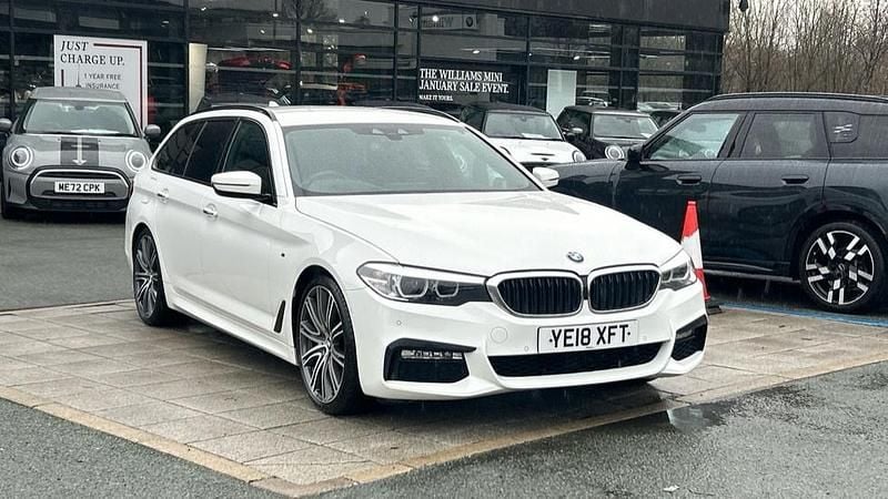 White Used 2018 BMW 530 M Sport Estate | £21,990 (Fair price) - Image 1/4
