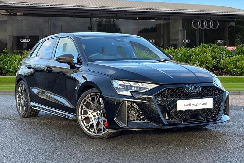 Black Used 2025 Audi RS3 Sportback Comfort Hatchback | £57,450 (Fair price) - Image 1/4