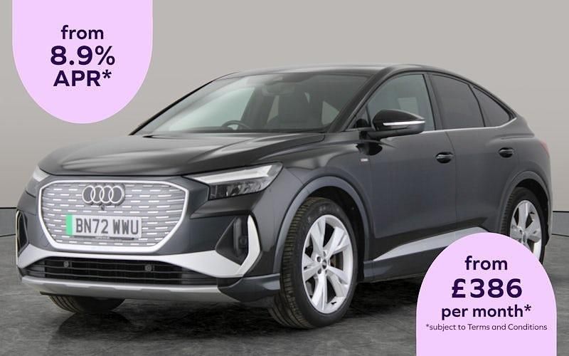 Black Used 2022 Audi Q4 Sportback e-tron S-Line SUV | £26,468 - Image 1/3