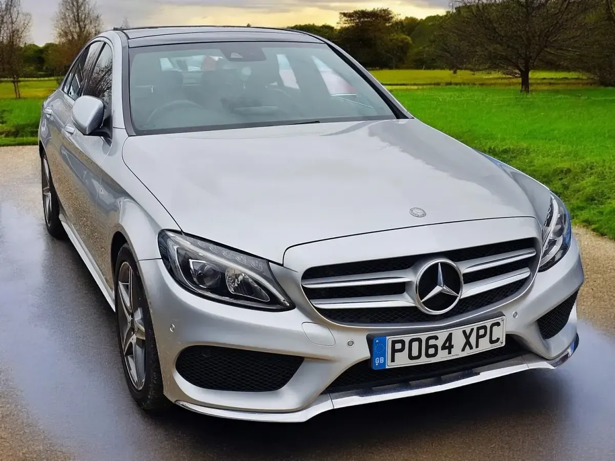 Used Mercedes C220 AMG Line Premium Plus 170 HP (125 kW) 2014 Silver Sedan