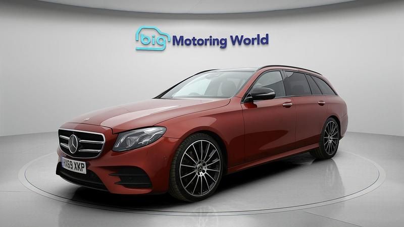 Used Mercedes E220 AMG line 191 HP (140 kW) 2020 Red Estate