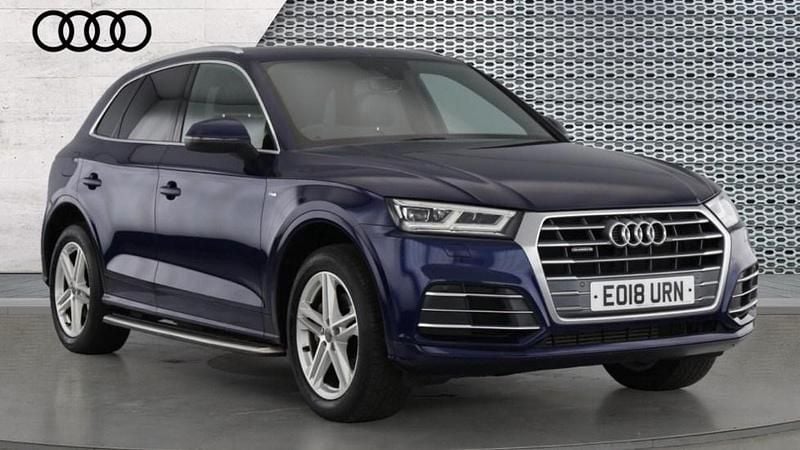Blue Used 2018 Audi Q5 S-Line SUV | £20,172 (Good price) - Image 1/4