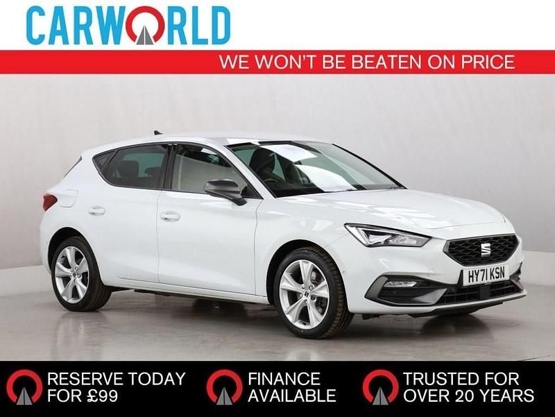 White Used 2021 Seat Leon FR Hatchback | £11,433 (Fair price) - Image 1/3