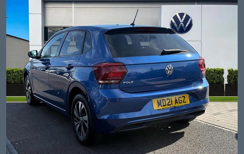 Used VW Polo Match 95 HP (69 kW) 2021 Blue Hatchback