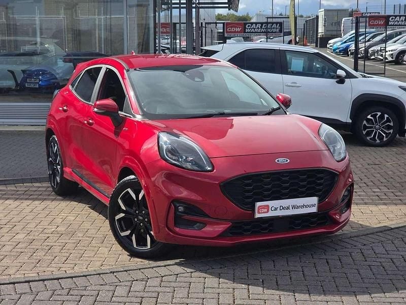 Red Used 2022 Ford Puma Gen-E ST-Line X SUV | £12,499 (Fair price) - Image 1/4