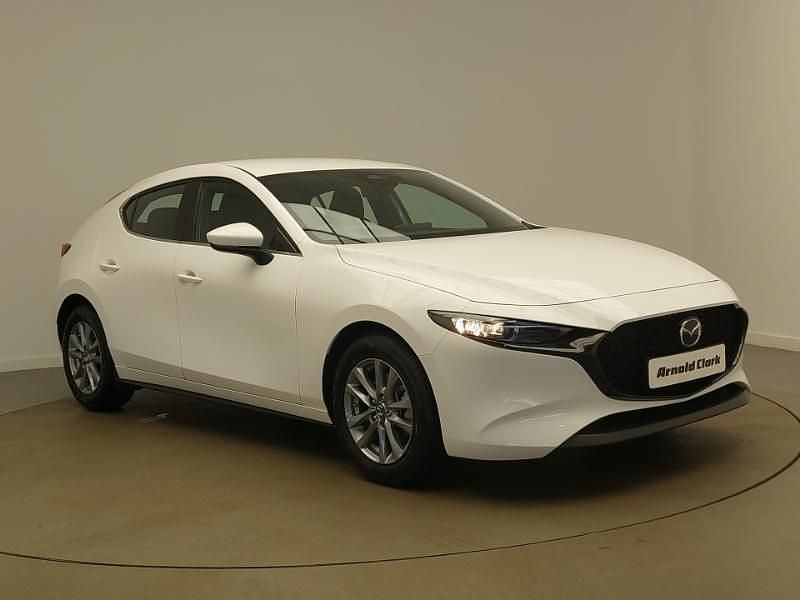 Solid arctic white New 2025 Mazda 3 Prime-Line Hatchback | £18,998 - Image 1/4