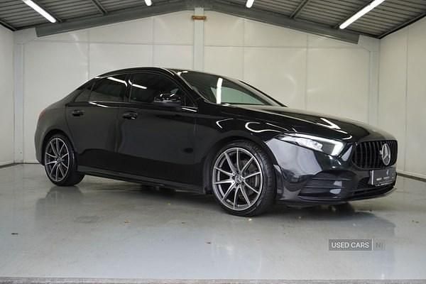 Black Used 2021 Mercedes A200 AMG line Sedan | £19,995 (Fair price) - Image 1/4