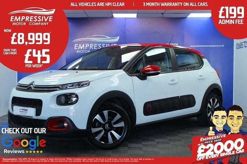 White Used 2018 Citroën C3 Feel Hatchback | £8,999 (Fair price) - Image 1/4
