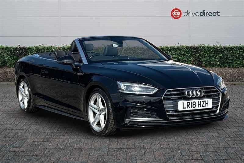 Black Used 2018 Audi A5 Cabriolet S-Line Cabriolet | £14,850 (Fair price) - Image 1/4