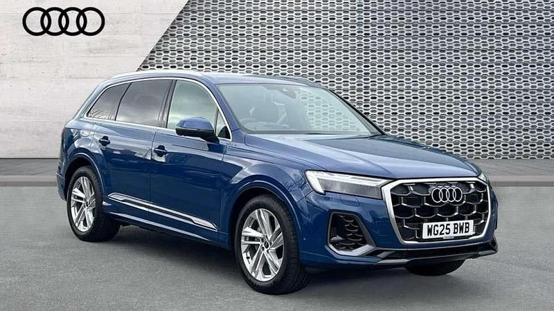 Blue Used 2025 Audi Q7 S-Line SUV | £61,569 - Image 1/4