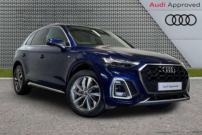 Blue Used 2022 Audi Q5 S-Line SUV | £29,399 (Good price) - Image 1/4