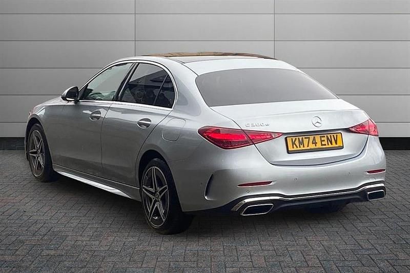 Used Mercedes C300e AMG Line Premium Plus 313 HP (230 kW) 2024 High tech silver Sedan