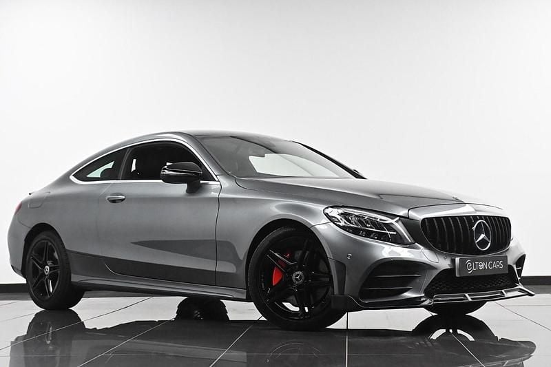 Used Mercedes C300 AMG line 258 HP (189 kW) 2019 Grey Coupe