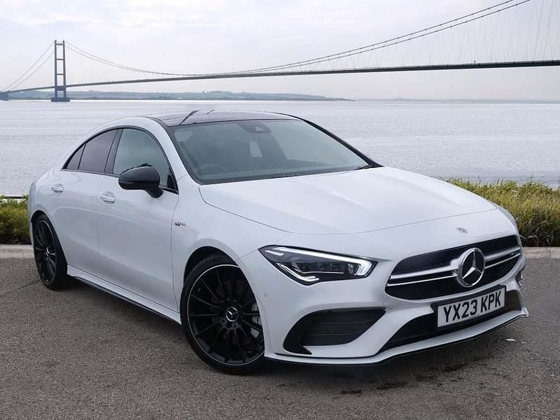 White Used 2023 Mercedes CLA35 AMG Premium Plus Coupe | £36,290 (A bit pricey) - Image 1/4