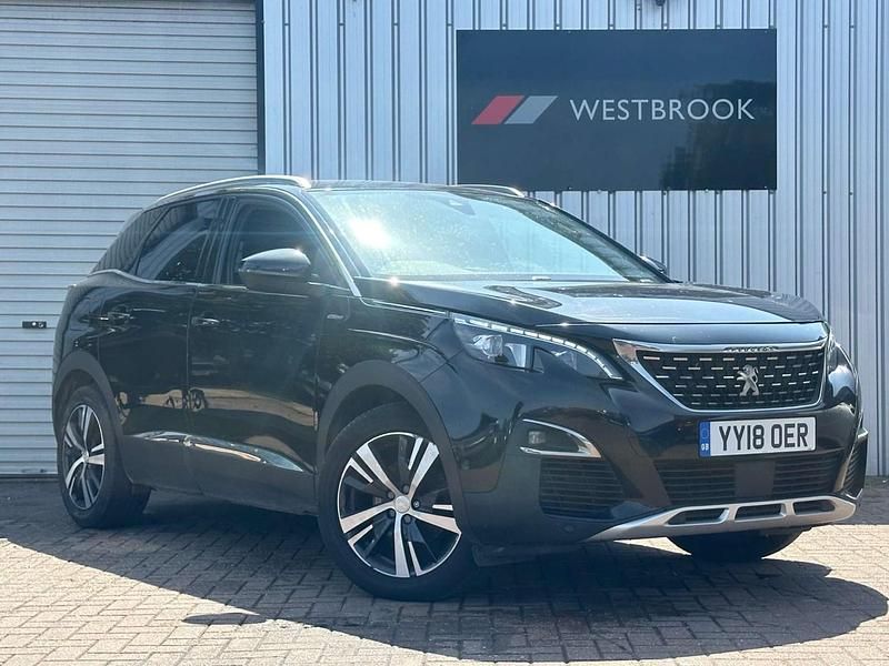 Black Used 2018 Peugeot 3008 GT-line SUV | £7,990 (Expensive) - Image 1/4