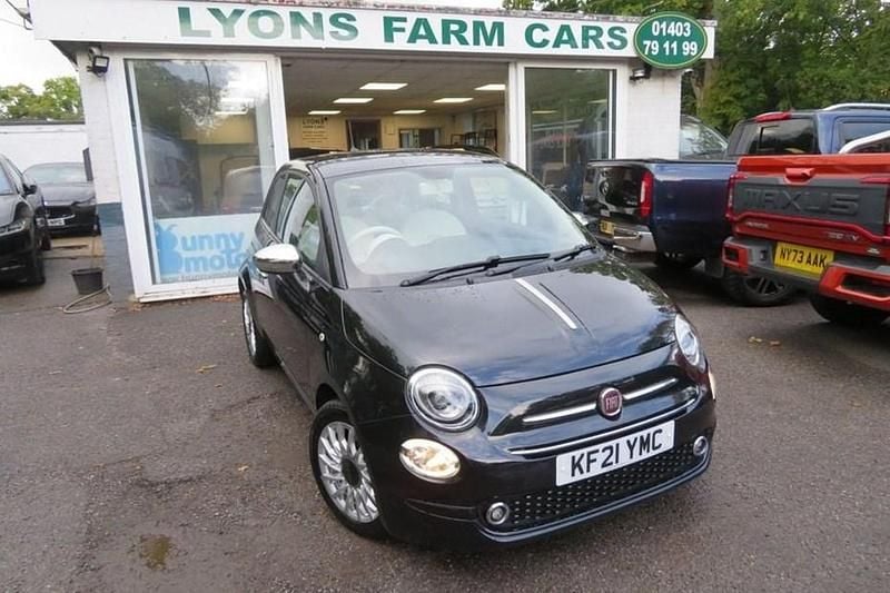 Black Used 2021 Fiat 500 Lounge Hatchback | £10,495 (Fair price) - Image 1/1