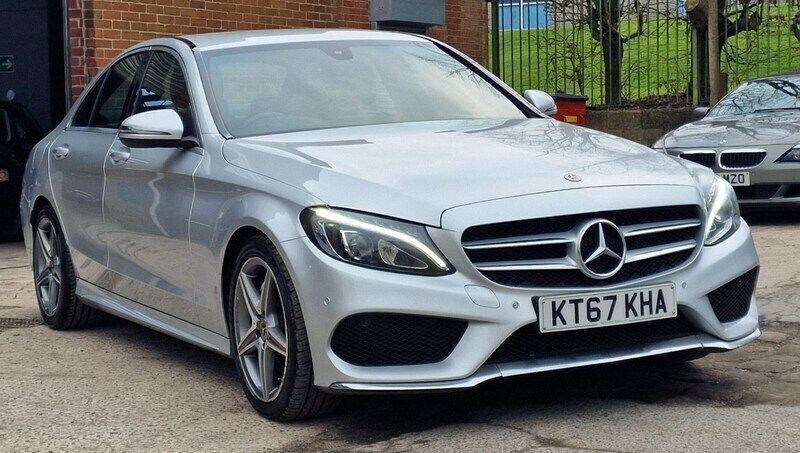 Silver Used 2017 Mercedes C220 AMG line Sedan | £9,670 (Fair price) - Image 1/4