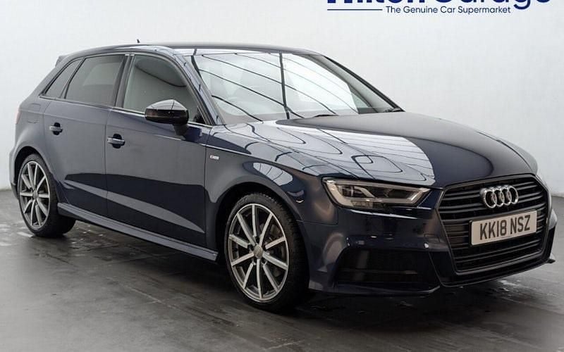 Blue Used 2018 Audi A3 Sportback Black Edition Hatchback | £14,950 (Fair price) - Image 1/4