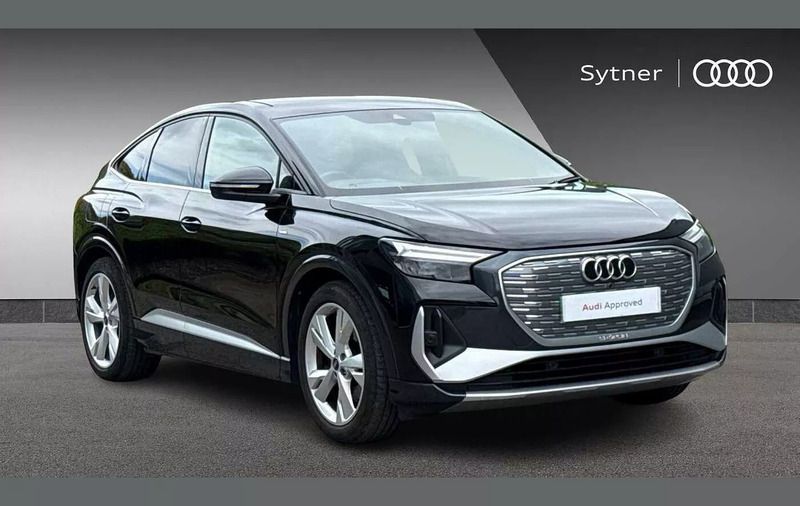 Black Used 2022 Audi Q4 Sportback e-tron S-Line SUV | £26,000 - Image 1/4